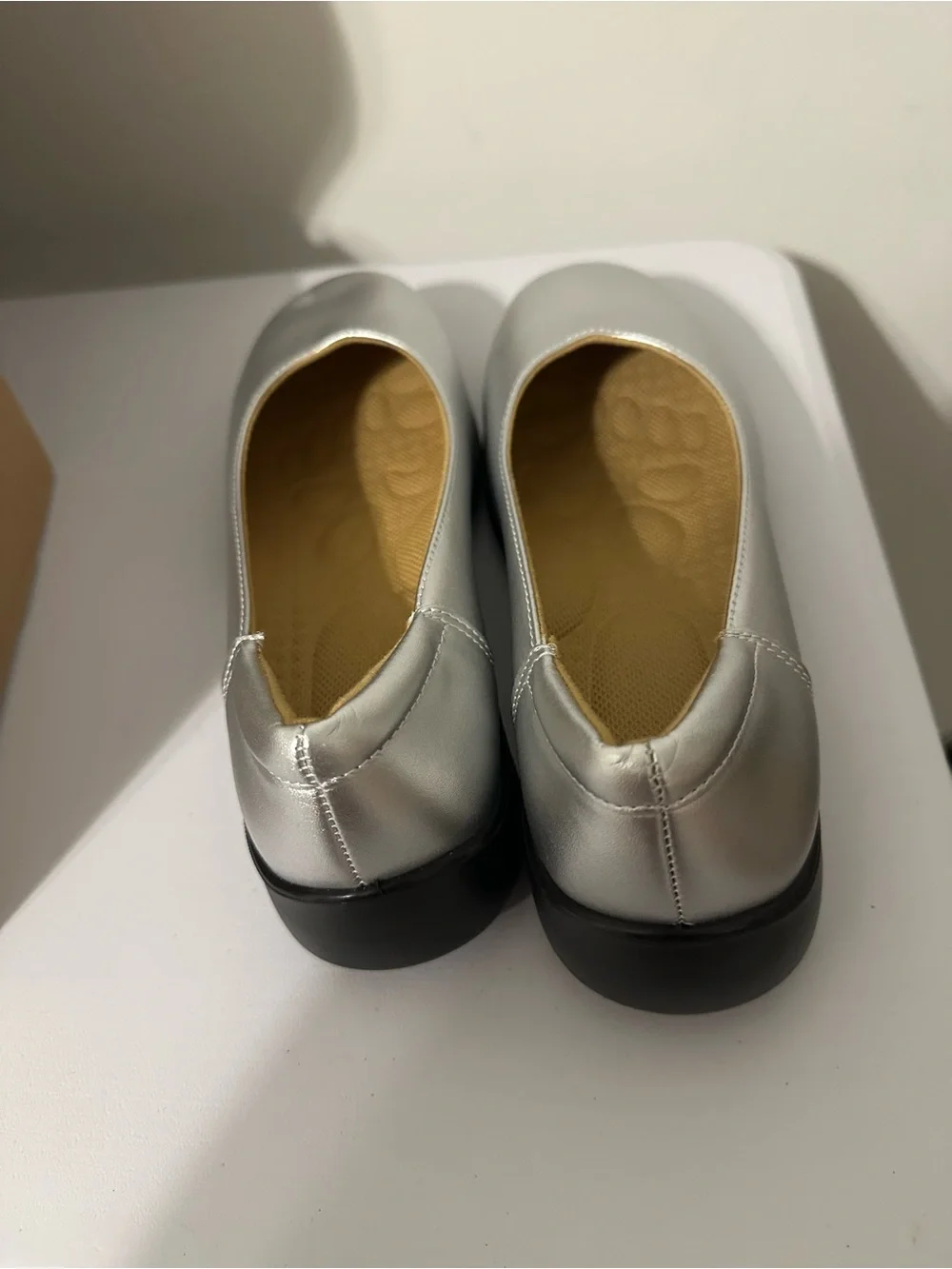 Silver Women's Ballet Flats Size 11 (42 in European Sizes)